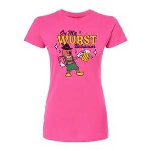Women's - Instant Message - Wurst Behavior Fall Festival Fitted Graphic T-Shirt - 1 of 4