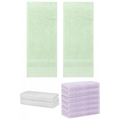 REGALWOVEN Striped Soft Absorbent Bathroom Cotton Towel Set 3 Pcs