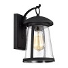 Chloe Lighting Freya Transitional 1 Light Textured Black Outdoor Wall Sconce 12" Height - 2 of 4