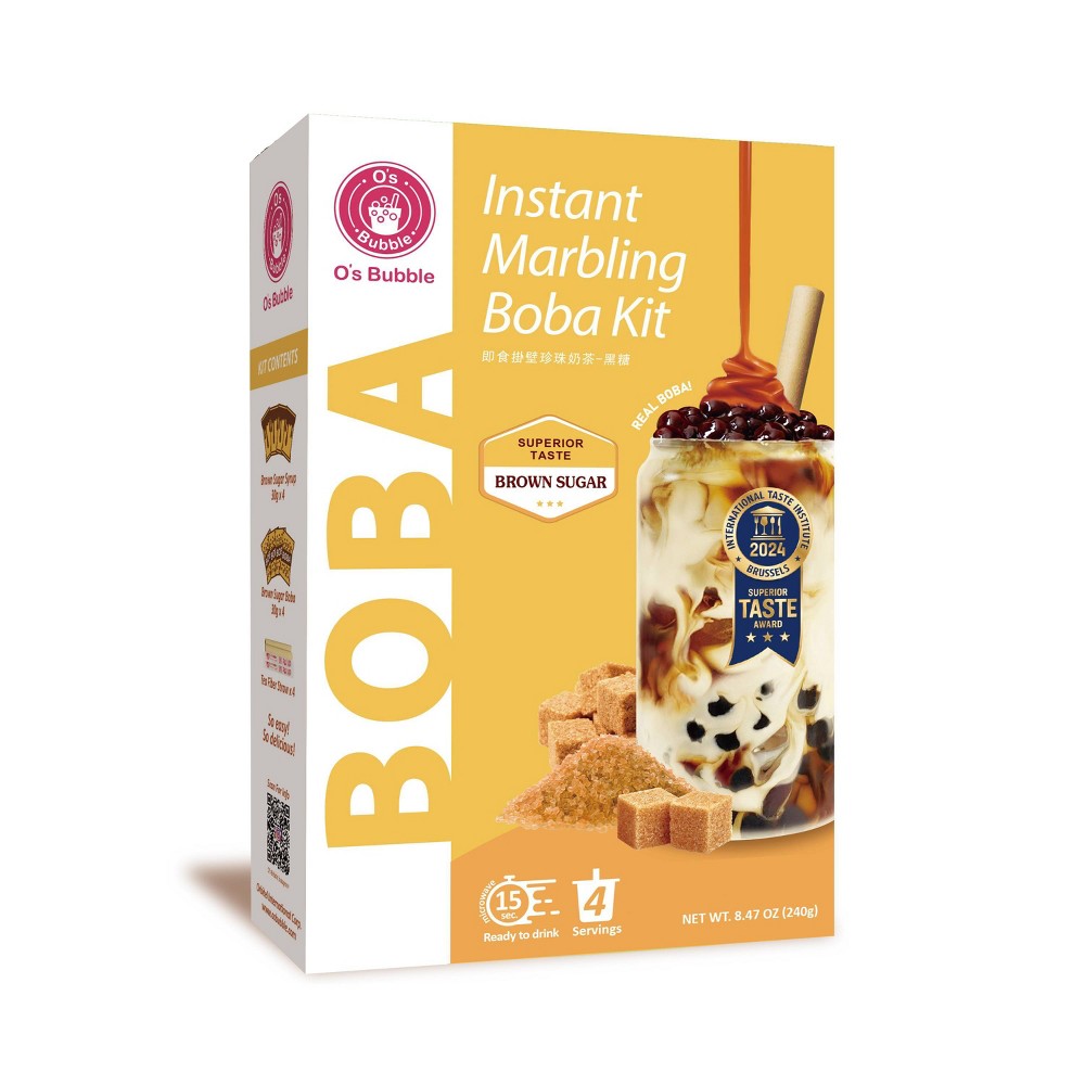 Os Bubble Instant Marbling Boba Kit 4C-Brown Sugar - 8.47oz