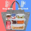 OPUX Lunch Bag Women, Insulated Tote Box Kids Men Girls Adults, Reusable Small Medium Soft Cooler School Adults Work Office Picnic - 2 of 4