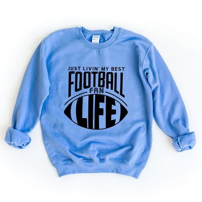 Simply Sage Market Women's Graphic Sweatshirt Just Livin' My Best Football Fan Life