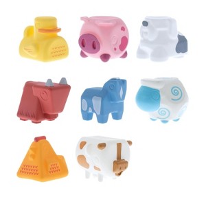 Farm Animal Bath Toy Set, Stackable Water Toys for Sensory Development and Motor Skills - 1 of 4
