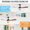 Sofucor Ceiling Fans with Lights and Remote Dimmable LED Quite Reversible DC Motor Modern Indoor Outdoor Ceiling Fan with light for Farmhouse Bedroom - 4 of 4