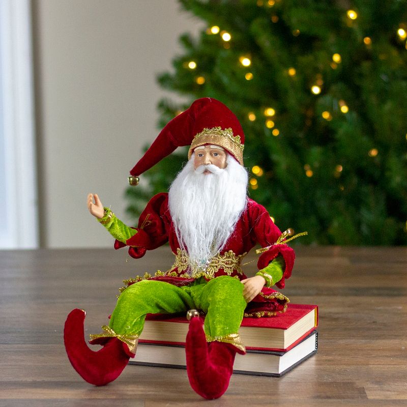 Northlight 18" Red and Green Whimsical Elf Christmas Decor Figurine, 5 of 6