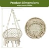 Tangkula Hammock Chair Macrame Swing, Patio Hanging Hammock Chair W/ LED Lights, Hanging Cotton Rope Hammock Swing Chair - 4 of 4