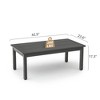 Arceso Outdoor Coffee Table, HDPS Patio Coffee Tables for Outside Rectangle, Adjustable Levelling Feet/Weather Resistant, Dark Gray - 4 of 4