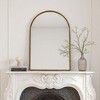 Iron Art Retro Oval/Arched Mirror, Antique Effect Mirror, Wall Hanging Mirror for Bathroom/Bedroom/Living Room Decor, Silver/Gold - ModernLuxe - 2 of 4