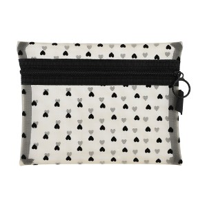 Unique Bargains Women's Heart Mesh Cosmetic Bag 1 Pc - 1 of 3