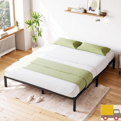 Garvee Metal Platform Bed Frame with Heavy Duty Steel Slats,Noise-Free,Reinforced Center Support,Under-Bed Storage Space,No Box Spring Needed