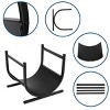 Syemin Firewood Racks and Carriers U-Shaped Firewood Holder Heavy Duty Wood Storage Log Organizer for Indoor Outdoor, Black, 17"*14.4"*15.4" - 3 of 4