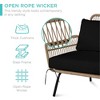 Best Choice Products Outdoor Woven Rope Sectional Patio Furniture, L-Shaped Conversation Set w/ Table - 3 of 4