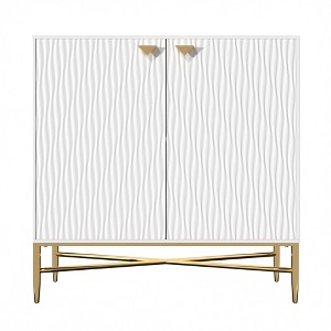 CLIHOME 15.75-in W x 32.87-in H MDF Freestanding Utility Storage Cabinet with Ajustable Foot Pad - 1 of 4