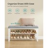 SONGMICS Shoe Bench, Storage Bench, Entryway Bench with Cushion, Shoe Shelf with Seat, Space-Saving, Modern Style, Dove Gray and Cloud White - 4 of 4
