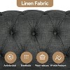6 Seater 3pcs Linen Chesterfield Couches, Armchair Loveseat Sofa Set Tufted Couch for Living Room -Morden Fort - 4 of 4