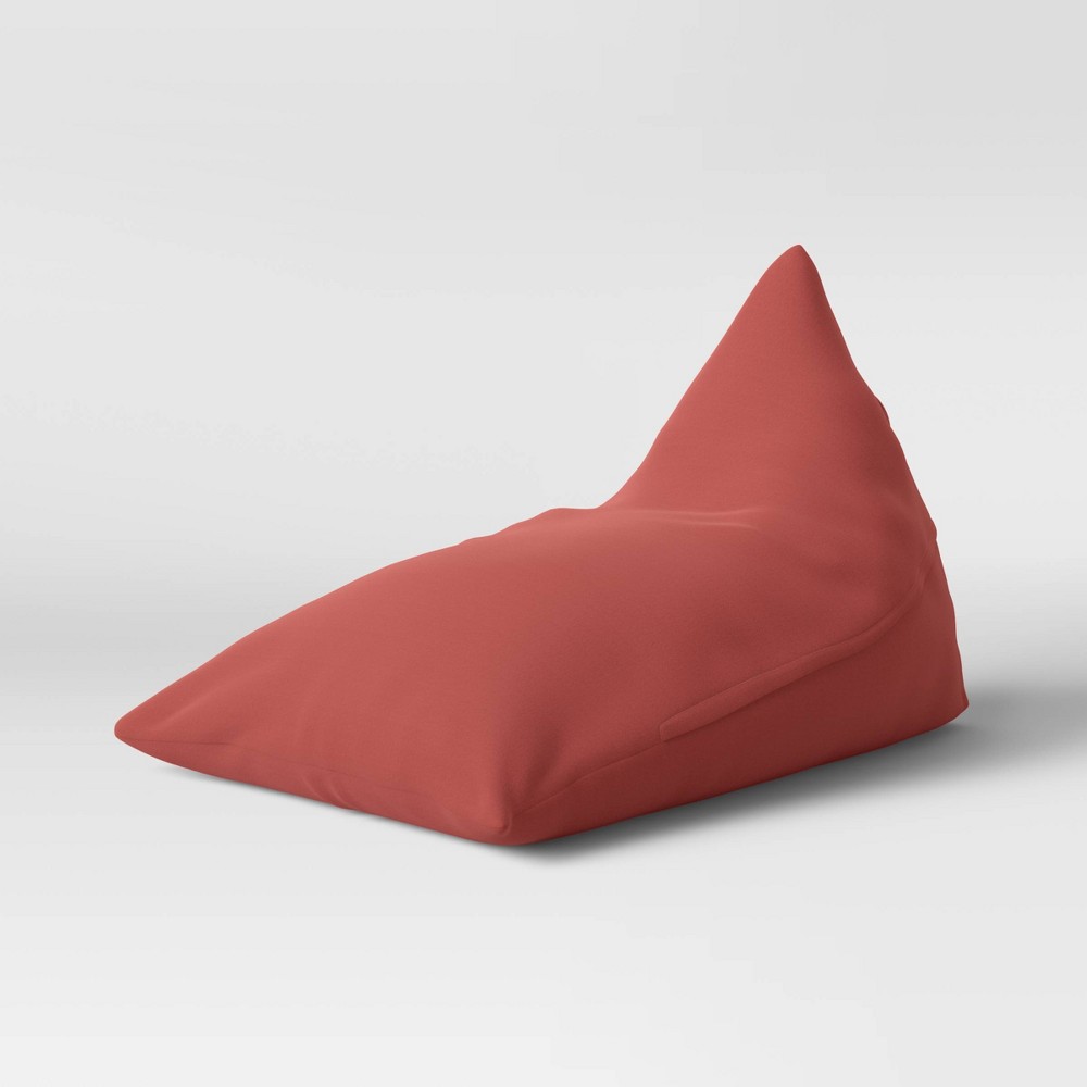 Photos - Chair Triangle Lounge Kids'  Coral Red - Pillowfort™