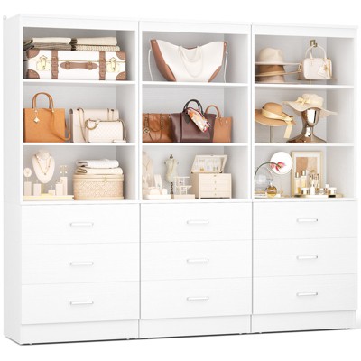 Besiost 24-In Closet Organizer System with Wooden Drawers