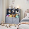 GustoWave Kids Bookshelf and Toy Storage, Kids Toy Storage Organizer, Toddler Bookshelf Toy Storage Cabinet for Playroom, Bedroom, Nursery - 3 of 4