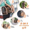 Tangkula 4-in-1 Double Pet Stroller w/ Detachable Carrier Travel Carriage for Cats - 3 of 4