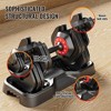 Naysaye Dumbbell Set 10 in 1 Adjustable Weight Set for Men and Women Quick Weight Change for Home Gym, Silver, 19.7"*10"*11.9" - 4 of 4