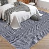 Braided-Look Texture Area Rug Easy Clean Non-Slip Indoor Carpet for Living Room, Bedroom Durable Home Decor - 3 of 4