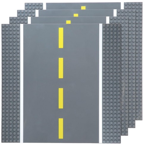 Strictly Briks Stackable Road Plates 4 Straight Building Baseplates Compatible With All Major Brands 4 Pack 10x10 Inches Target