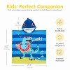 Joyfy Kids Beach Towels with Hood for Boys Quick Dry Blue Dinosaur Hooded Toddler Soft Microfiber 30"x30" Wearable BathTowels for Pool, Travel, Swim - 2 of 4