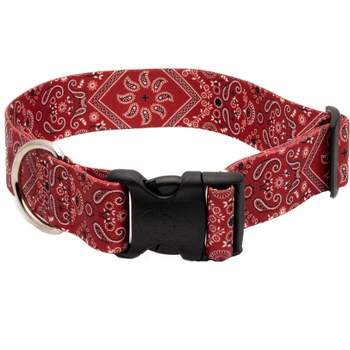 Country Brook Petz 1 1/2 Inch Red Bandana Dog Collar