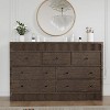 Drawer Dresser, Wooden Chest of Drawers, Fluted Storage Organizer - 4 of 4