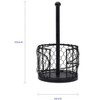 Gourmet Basics by Mikasa Farmer's Market Paper Towel Holder, 12.75-Inch, Black - 4 of 4
