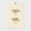 Flower Comb Hair Clip Set 2 pc - A New Day™ Gold - 2 of 3