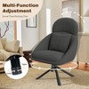 360° Swivel Accent Chair with Adjustable Rocking Function, Corduroy Upholstery & Metal Frame(Dark Grey) - 4 of 4