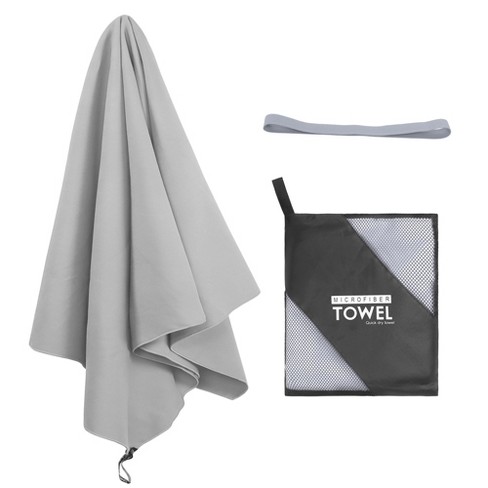 Piccocasa Microfiber Beach Towel Lightweight Absorbent Travel Towels For  Beach Swim Sports Light Grey 30 X 60 Inch : Target