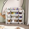 VYNXARIA Kids Toy Storage Organizer with 12 Bins, Multi-Functional Nursery Furniture for Playroom and Bedroom, Grey White - 2 of 4