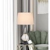 Cal Lighting Forssa 100W 3 Way Table lamp with 2W LED Night Light in Glass and Metal Base. - 4 of 4