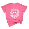 S.W.Smiley Peace Love Valentine Smiley - Women's Garment Dyed Graphic T-Shirt - 2 of 4