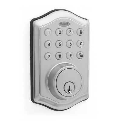  Honeywell Electronic Deadbolt- Satin Nickel 