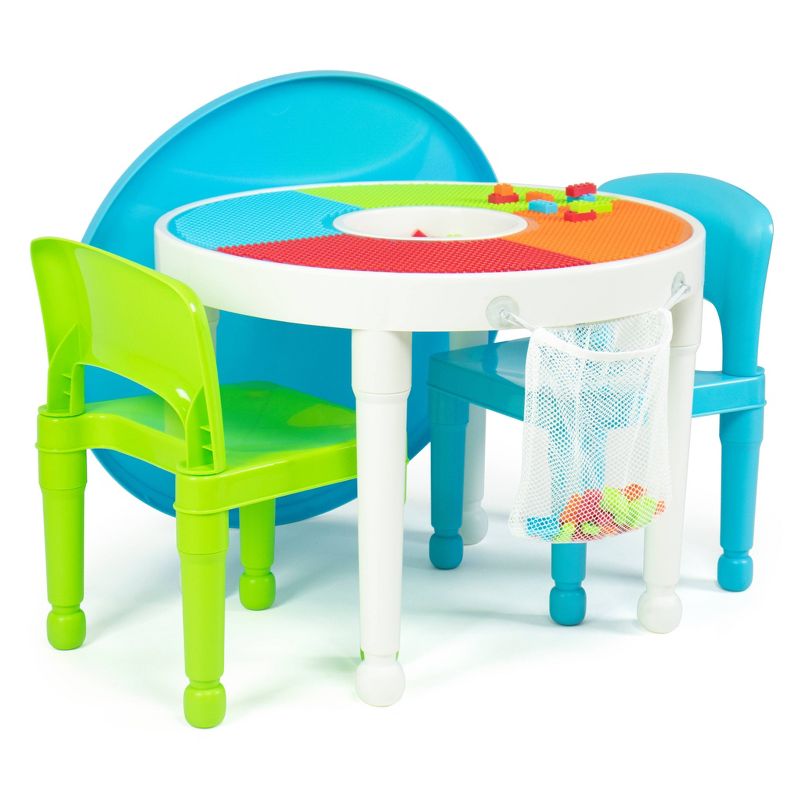 3pc Kids' 2 in 1 Round Activity Table with Chairs - Humble Crew, 4 of 6