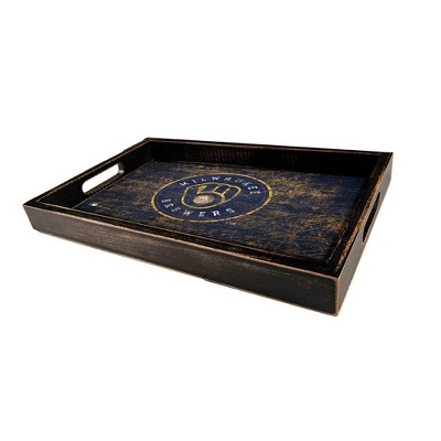 MLB Milwaukee Brewers Distressed Tray