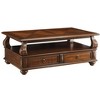 Walnut 4-Drawer Coffee Table with 1 Shelf - 2 of 4