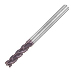 Unique Bargains HRC55 Carbide AlTiN Coated 4 Flutes Square Nose End Mill - 1 of 4