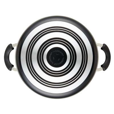 Farberware 6 Quart Black Aluminum Nonstick Stockpot with Glass Lid