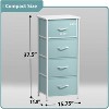 Sorbus 4 Drawers Chest Nightstand - Storage for Closet, Home, College Dorm - Features Steel Frame, Wood Top, & Fabric Bins - 4 of 4