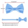 Allegra K Men's Business Causal Matching Pocket Squares Pre-Tied Bow Tie Sets - 3 of 4