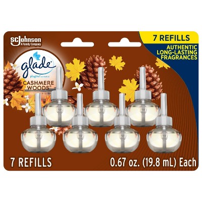 Glade PlugIns Scented Oil Air Freshener Refills - Cashmere Woods - 4.69oz/7ct