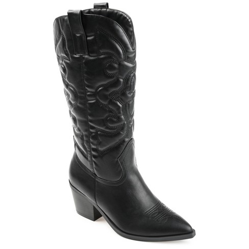 Journee Collection Womens Chantry Pointed Toe Pull On Western Boots Black 8.5