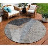 Taupe Beige And Gray Abstract Washable Indoor Outdoor Area Rug - 2 of 4