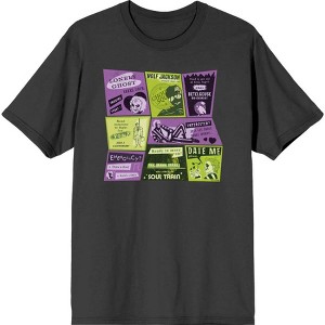 Beetlejuice Beetlejuice Valentine Card Collage Men's Crew Neck Short Sleeve Tee - 1 of 2