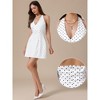 INSPIRE CHIC Women's Polka Dots Halter Neck Sleeveless Elegant Casual A-Line Mini Dresses - 2 of 4
