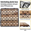 Dolonm  30 PCS Interlocking Deck Tiles Striped Pattern, 12" x 12" Square Yellow Acacia Hardwood Outdoor Flooring - 4 of 4